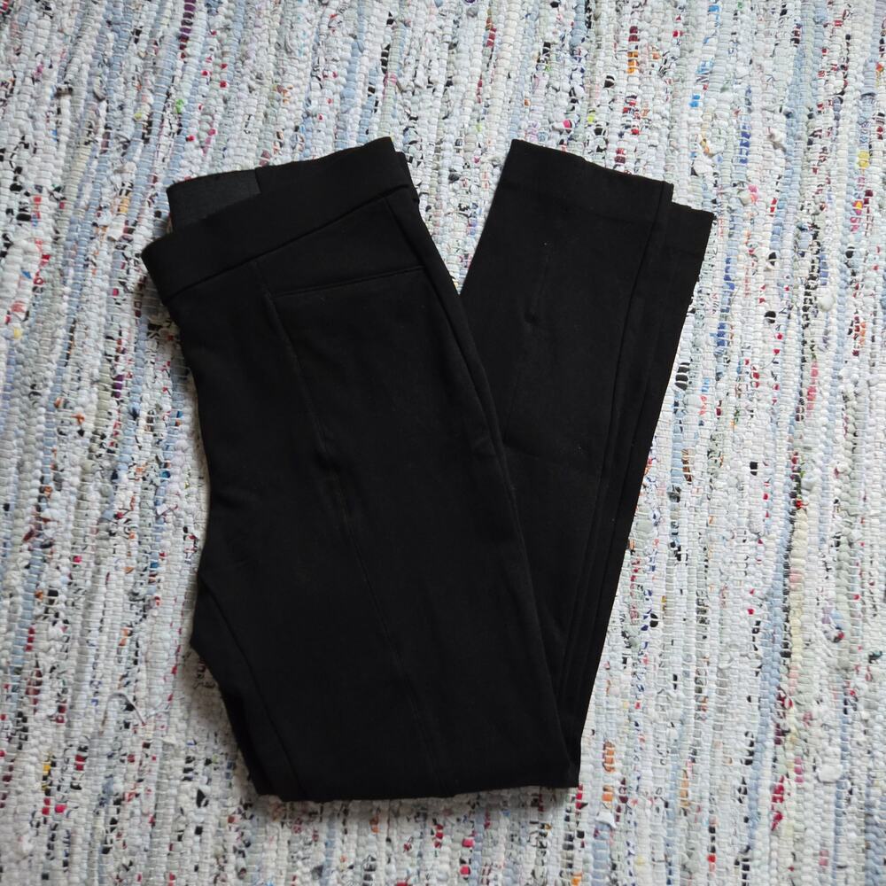 Anne Klein Black Straight Leg Stretchy Dress Work Pants with Pockets